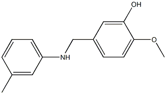 2-methoxy-5-{[(3-methylphenyl)amino]methyl}phenol Struktur