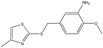 2-methoxy-5-{[(4-methyl-1,3-thiazol-2-yl)sulfanyl]methyl}aniline 结构式