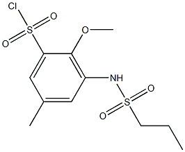 2-methoxy-5-methyl-3-(propane-1-sulfonamido)benzene-1-sulfonyl chloride,,结构式