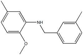 2-methoxy-5-methyl-N-[(3-methylphenyl)methyl]aniline 化学構造式