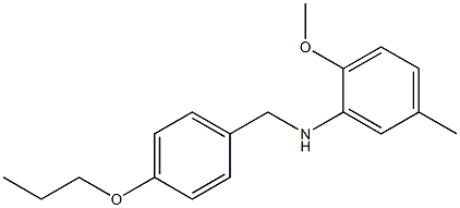 2-methoxy-5-methyl-N-[(4-propoxyphenyl)methyl]aniline 化学構造式