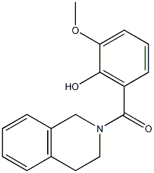 2-methoxy-6-(1,2,3,4-tetrahydroisoquinolin-2-ylcarbonyl)phenol 化学構造式