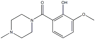 2-methoxy-6-[(4-methylpiperazin-1-yl)carbonyl]phenol,,结构式