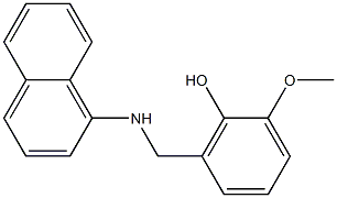 2-methoxy-6-[(naphthalen-1-ylamino)methyl]phenol Struktur