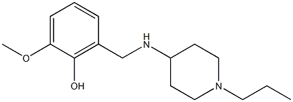 2-methoxy-6-{[(1-propylpiperidin-4-yl)amino]methyl}phenol 化学構造式