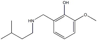 2-methoxy-6-{[(3-methylbutyl)amino]methyl}phenol Struktur