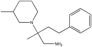 2-methyl-2-(3-methylpiperidin-1-yl)-4-phenylbutan-1-amine 化学構造式