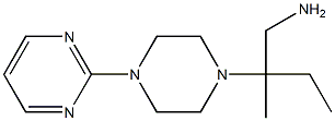2-methyl-2-(4-pyrimidin-2-ylpiperazin-1-yl)butan-1-amine,,结构式