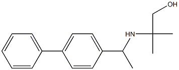 2-methyl-2-{[1-(4-phenylphenyl)ethyl]amino}propan-1-ol 化学構造式
