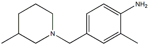 2-methyl-4-[(3-methylpiperidin-1-yl)methyl]aniline Struktur