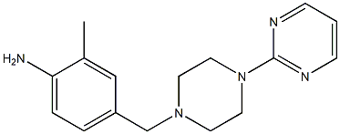 2-methyl-4-{[4-(pyrimidin-2-yl)piperazin-1-yl]methyl}aniline 结构式