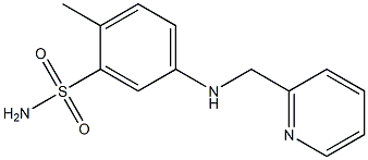  2-methyl-5-[(pyridin-2-ylmethyl)amino]benzene-1-sulfonamide