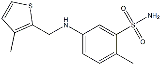 2-methyl-5-{[(3-methylthiophen-2-yl)methyl]amino}benzene-1-sulfonamide