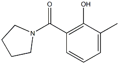 2-methyl-6-(pyrrolidin-1-ylcarbonyl)phenol Struktur