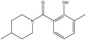 2-methyl-6-[(4-methylpiperidin-1-yl)carbonyl]phenol Structure