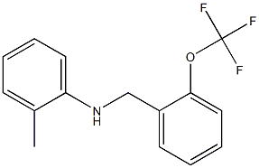 2-methyl-N-{[2-(trifluoromethoxy)phenyl]methyl}aniline Struktur