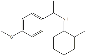 2-methyl-N-{1-[4-(methylsulfanyl)phenyl]ethyl}cyclohexan-1-amine,,结构式