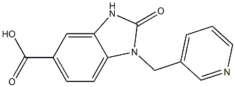 2-oxo-1-(pyridin-3-ylmethyl)-2,3-dihydro-1H-1,3-benzodiazole-5-carboxylic acid,,结构式