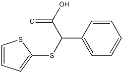 2-phenyl-2-(thiophen-2-ylsulfanyl)acetic acid,,结构式