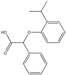 2-phenyl-2-[2-(propan-2-yl)phenoxy]acetic acid,,结构式
