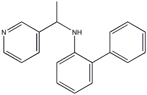 2-phenyl-N-[1-(pyridin-3-yl)ethyl]aniline 化学構造式