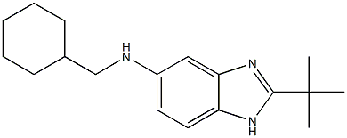 2-tert-butyl-N-(cyclohexylmethyl)-1H-1,3-benzodiazol-5-amine,,结构式