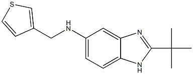 2-tert-butyl-N-(thiophen-3-ylmethyl)-1H-1,3-benzodiazol-5-amine,,结构式