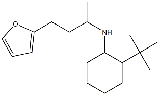 2-tert-butyl-N-[4-(furan-2-yl)butan-2-yl]cyclohexan-1-amine 化学構造式