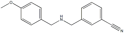 3-({[(4-methoxyphenyl)methyl]amino}methyl)benzonitrile Structure