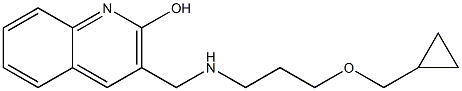 3-({[3-(cyclopropylmethoxy)propyl]amino}methyl)quinolin-2-ol Struktur