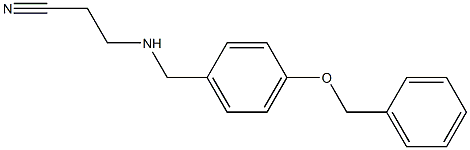 3-({[4-(benzyloxy)phenyl]methyl}amino)propanenitrile Struktur