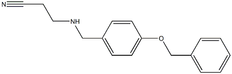 3-({[4-(benzyloxy)phenyl]methyl}amino)propanenitrile Structure