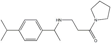 3-({1-[4-(propan-2-yl)phenyl]ethyl}amino)-1-(pyrrolidin-1-yl)propan-1-one|