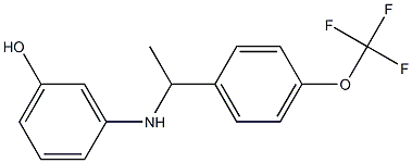 3-({1-[4-(trifluoromethoxy)phenyl]ethyl}amino)phenol,,结构式