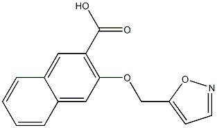 3-(1,2-oxazol-5-ylmethoxy)naphthalene-2-carboxylic acid Struktur