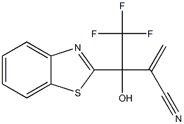 3-(1,3-benzothiazol-2-yl)-4,4,4-trifluoro-3-hydroxy-2-methylidenebutanenitrile Struktur