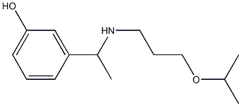 3-(1-{[3-(propan-2-yloxy)propyl]amino}ethyl)phenol 结构式