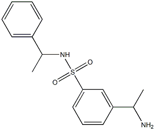 3-(1-aminoethyl)-N-(1-phenylethyl)benzene-1-sulfonamide|