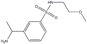 3-(1-aminoethyl)-N-(2-methoxyethyl)benzene-1-sulfonamide,,结构式