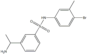 3-(1-aminoethyl)-N-(4-bromo-3-methylphenyl)benzene-1-sulfonamide Structure