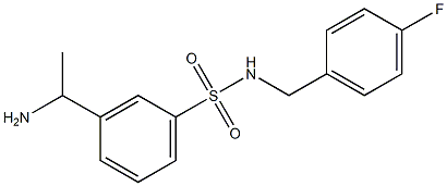 3-(1-aminoethyl)-N-[(4-fluorophenyl)methyl]benzene-1-sulfonamide 结构式