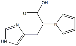 3-(1H-imidazol-4-yl)-2-(1H-pyrrol-1-yl)propanoic acid 化学構造式