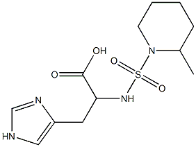 3-(1H-imidazol-4-yl)-2-{[(2-methylpiperidine-1-)sulfonyl]amino}propanoic acid Structure