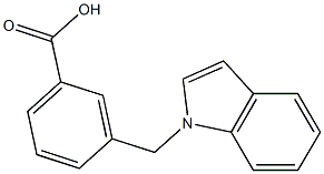 3-(1H-indol-1-ylmethyl)benzoic acid 结构式