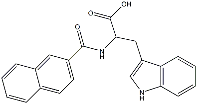 3-(1H-indol-3-yl)-2-(2-naphthoylamino)propanoic acid Struktur