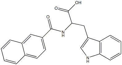 3-(1H-indol-3-yl)-2-(2-naphthoylamino)propanoic acid,,结构式