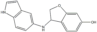 3-(1H-indol-5-ylamino)-2,3-dihydro-1-benzofuran-6-ol Struktur