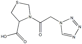 3-(1H-tetrazol-1-ylacetyl)-1,3-thiazolidine-4-carboxylic acid Structure