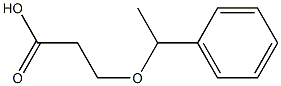 3-(1-phenylethoxy)propanoic acid 化学構造式