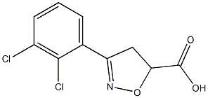 3-(2,3-dichlorophenyl)-4,5-dihydro-1,2-oxazole-5-carboxylic acid Struktur